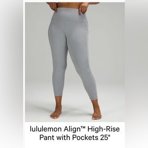 Lululemon Align High Rise Pant with Pockets 25” Rhino Grey